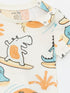 LC Waikiki Crew Neck Printed Baby Boy T-Shirt and Shorts 2-Pack Set